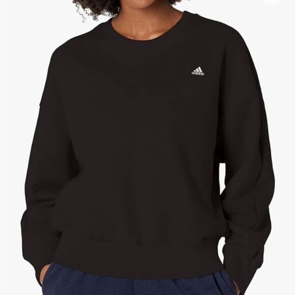 Adidas Black Seasonal Stadium Crewneck Sweatshirt - Picture 1 of 12